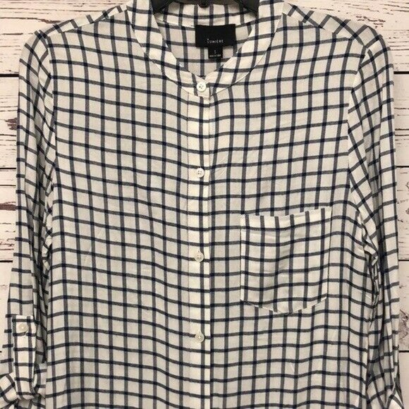 Lumiere plaid‎ long sleeve “flannel” style tunic - Picture 3 of 6